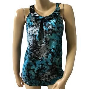 NEW YORK & COMPANY NYC Womens Size 2 Sleeveless Ruffled Cami Tank Top Shirt